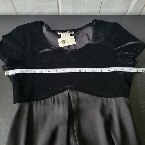 Maurices Little Black Dress Baby Doll Midi Dress, Women’s Sz 10, Velvet, Flowy - Picture 7 of 8